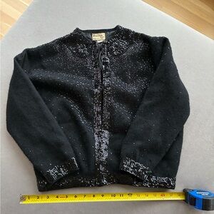 Vintage Wool Beaded Sweater